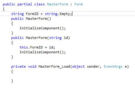 Master Pages In C Windows Forms Applications